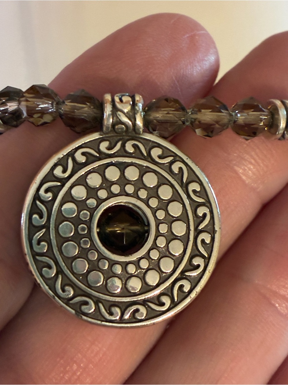Brighton “Spellbound” Snake Chain Featuring Smokey Quartz Beads - Picture 3 of 10